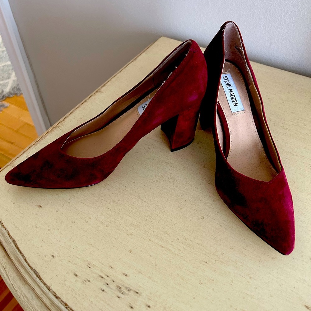 Steve Madden Savy Pointed Toe Block Heel Pump 6.5 NWT No Box